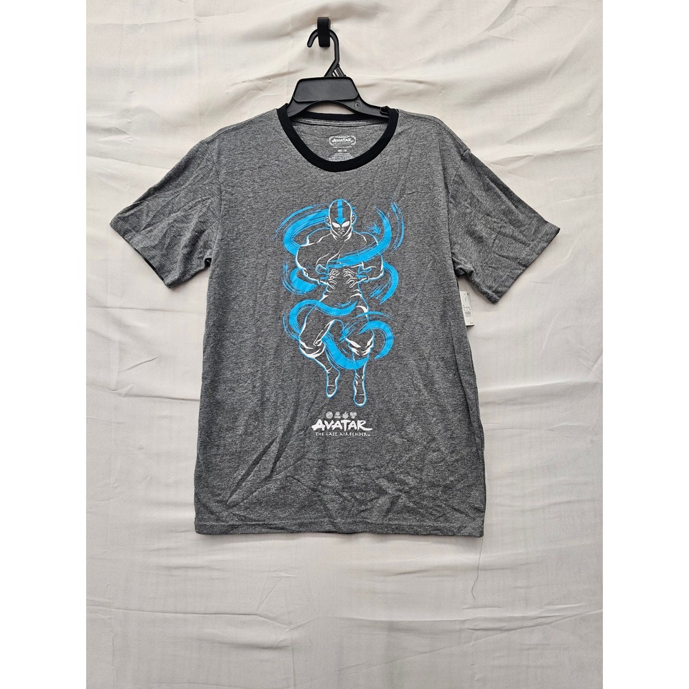Avatar The Last Airbender Mens Graphic T-Shirt Gray Cotton Blend Size Medium